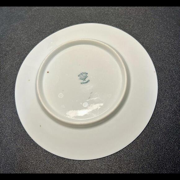 Steinmann Silesien Bavaria Vintage 1932-1938 Hand Painted Roses Grapes Plate 6.5 - Picture 5 of 11